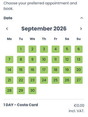 Select your start date